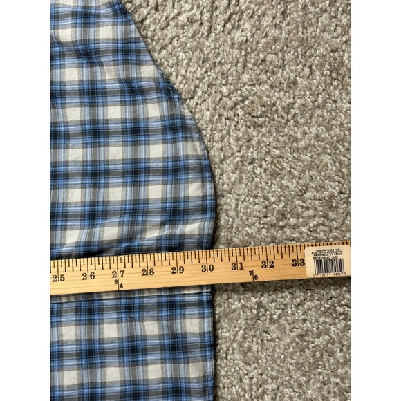 Johnnie-O Shirt Mens Large Blue Plaid Button Up Long Sleeve Egyptian Cotton - Picture 8 of 10